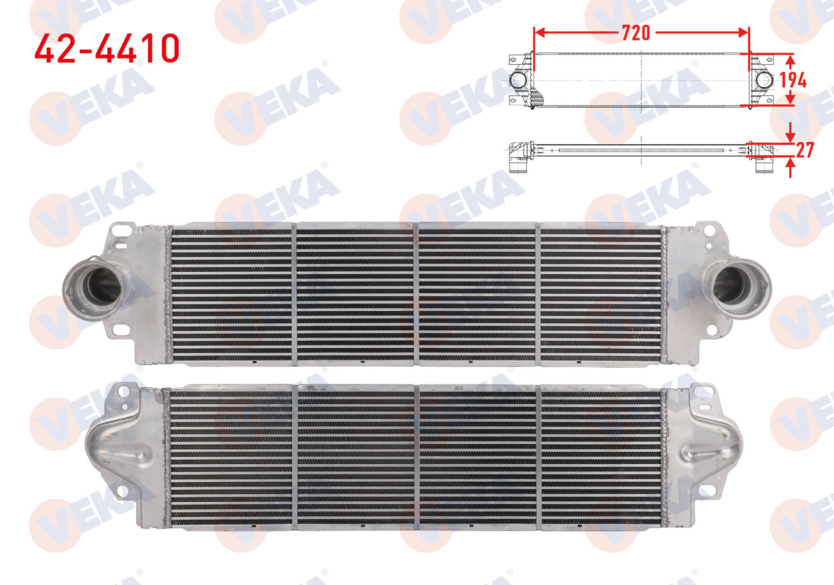 VEKA 42-4410 | Turbo Radyatörü (Intercooler) Volkswagen Transporter V (7Ha,7Hh,7Ea,7Eh) 1.9 TDI 2003-2011