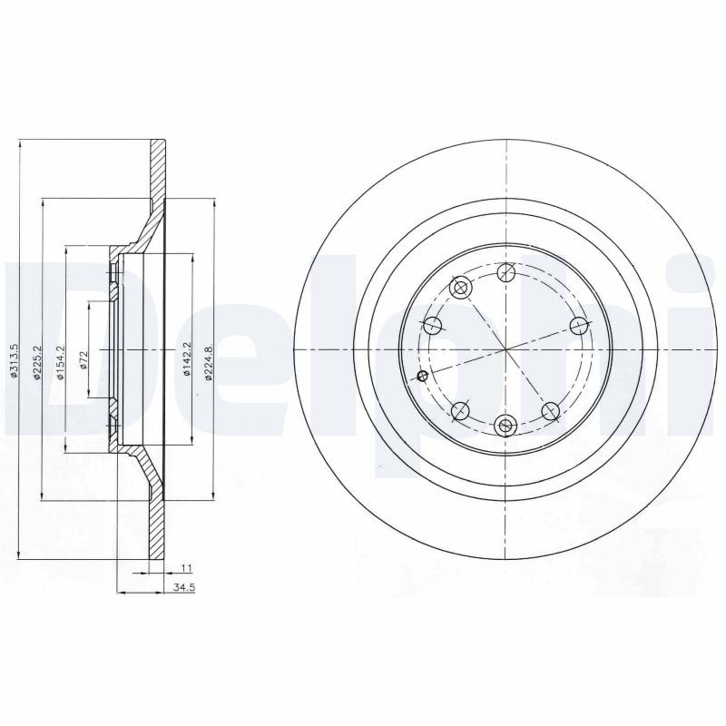 DELPHI BG4318 | Fren Diski (Çiftli Paket) , Deliksiz