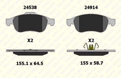 KALE 2491418005 | Renault Captur 2 2013- Ön Fren Balata Takımı