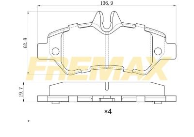 FREMAX FBP-1521 | Arka Fren Balatası (Corbon Formül) VW W906 Sprinter-Crafter 2006-2018