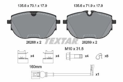 TEXTAR 2626801 | Fren Balatası Ön 179950