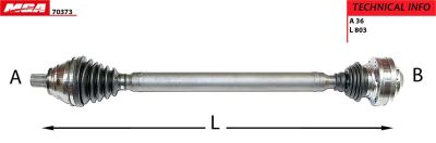 MGA 70373 | Sağ Aks Komple (VW Caddy 04-15 Golf 09-11 Passat 08-15 Audi A3 04-13 Seat Leon 06-13 Skoda Octavia 04-13)