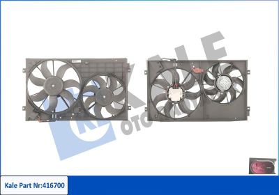 KALE 416700 | Fan Motorları + Davlumbaz Komple Dual Kit (200W 360 / 150W 295mm) Caddy III 09-16-Beetle 12-CC 12-G