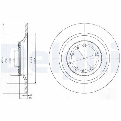 DELPHI BG4318 | Fren Diski (Çiftli Paket) , Deliksiz