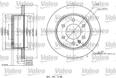 VALEO 187142 | Arka Fren Diski-298X166×130 (VW Crafter 06-16 Mercedes Sprinter 06-16)